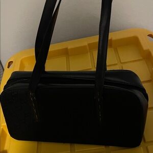 Black Structured Shoulder Bag